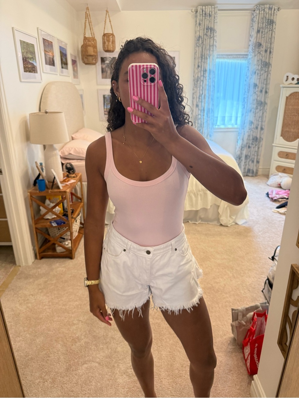 zara pink bodysuit